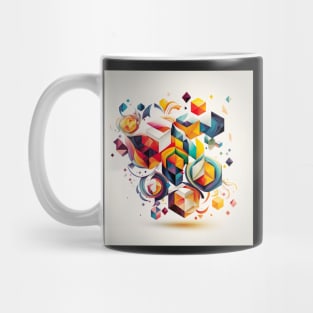 Abstract Shapes Colorful Illustration Drawing Mug